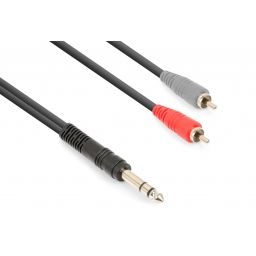 Vonyx CX328-3 Cable jack 6.3mm Stereo- 2 RCA Macho 3m 177762 - 1