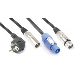 beamZ Pro CX08-10 Ligero Combi Cable Schuko - XLR M / Alimentacion A - XLR F 10m 176734 - 1