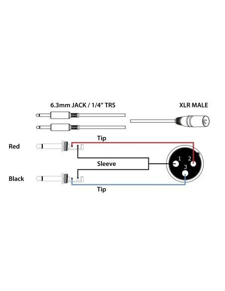PD-Connex CX56-1 Cable XLR Macho - 2x 6.3 Mono 1.5m 177150 - 2