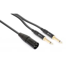 PD-Connex CX56-3 Cable XLR Macho - 2x 6.3 Mono 3.0m 177153 - 1