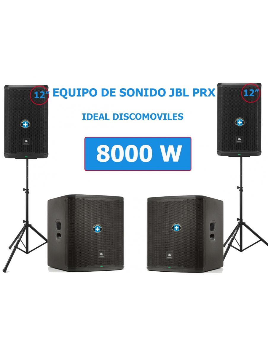 PACK 2 PRX 912 + 2 SUBWOOFER PRX 918+ soportes altaovoces  8000w - 1