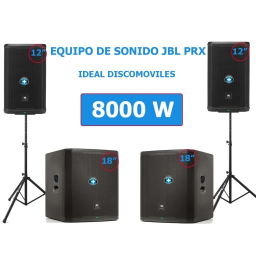 2 PRX 912 + 2 SUBWOOFER PRX 918+ soportes altaovoces  8000w