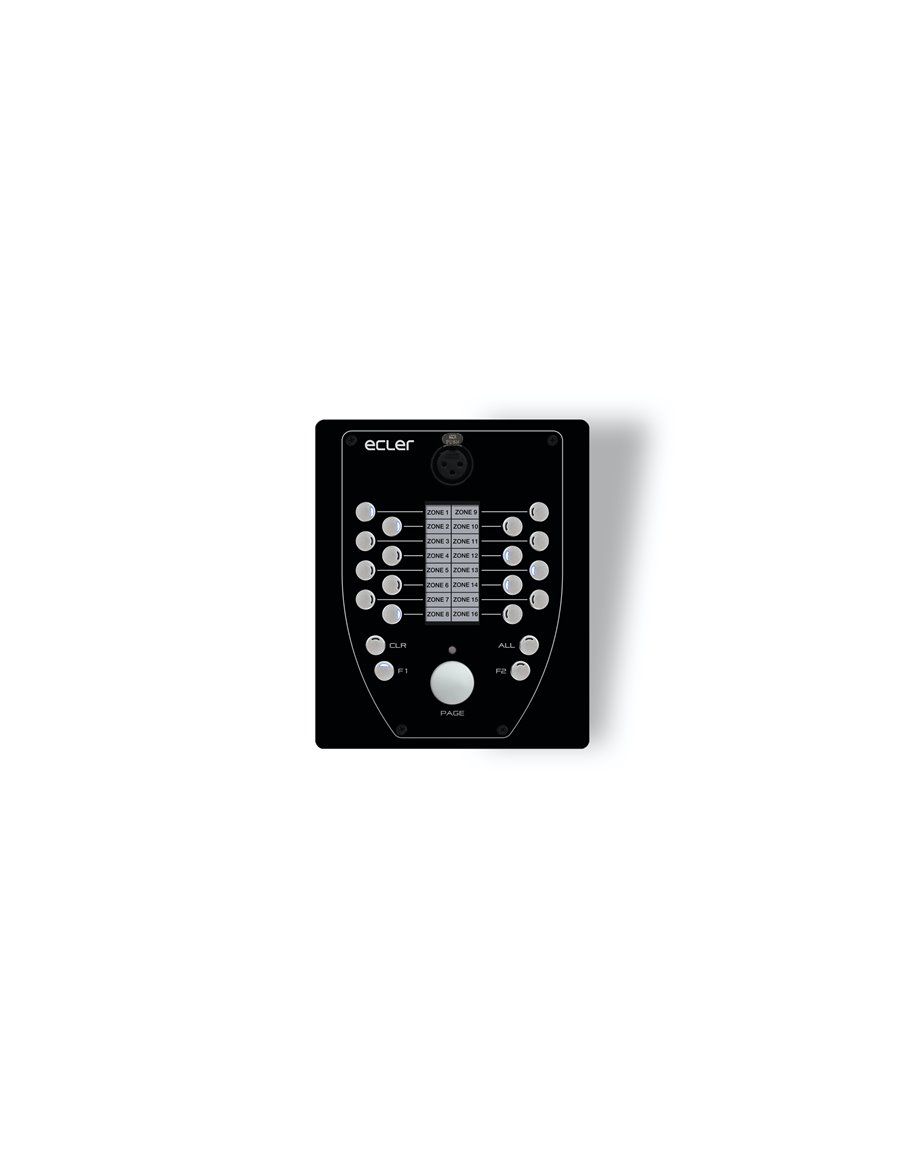 ECLER Consolas De Avisos  16 zonas | 20 teclas | pantalla de tinta electrónica | RJ45 eMPAGE