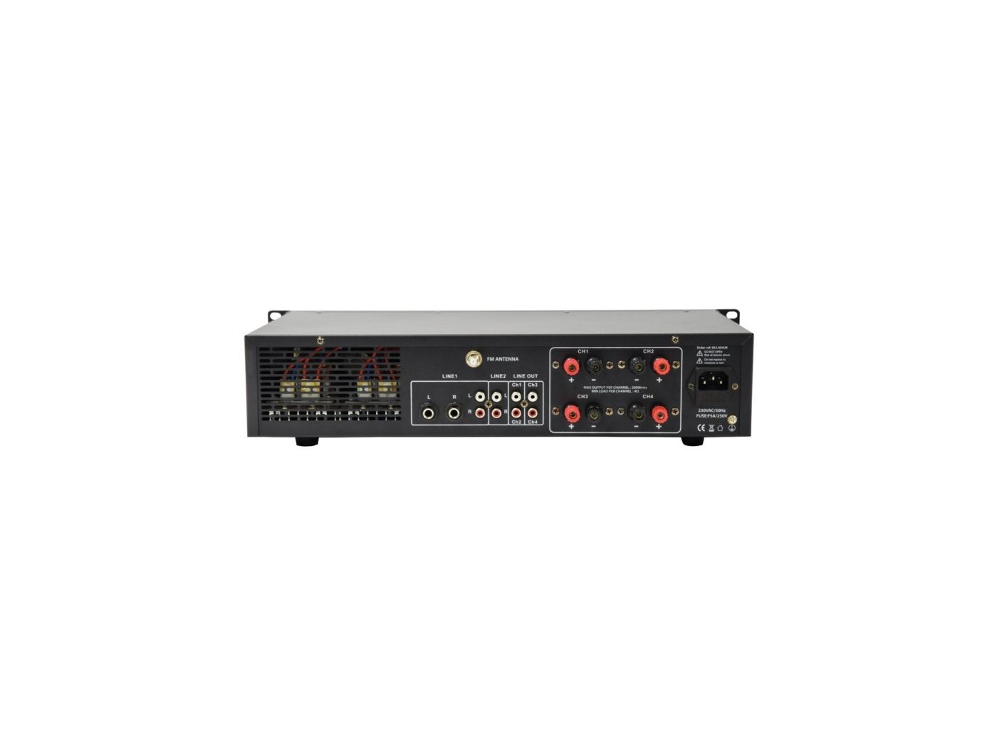 Adastra A4 Amplificador multicanal profesional 4 x 200W RMS - 6