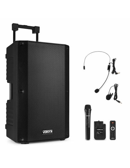 Vonyx VSA700-BP Sistema Portátil 15" HH+BP UHF - 15