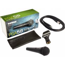 SHURE PGA58 XLR Micrófono cardioide dinámico para voces
