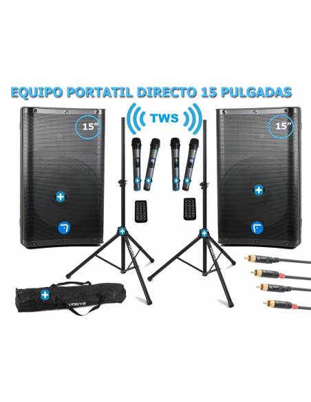 Equipo de sonido Gold Beach - 2000w de Potencia Maxima Bluetooth Estereo - 2