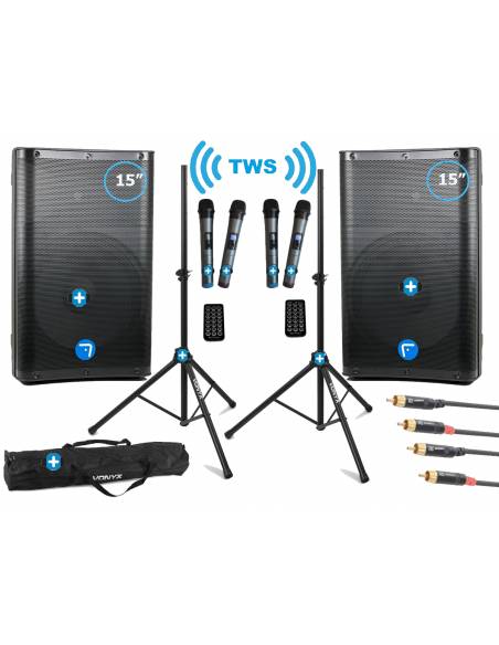 Equipo de sonido Gold Beach - 2000w de Potencia Maxima Bluetooth Estereo - 3