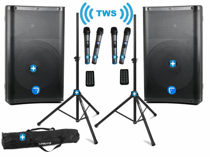 Equipo de sonido Gold Beach - 2000w de Potencia Maxima Bluetooth Estereo - 5