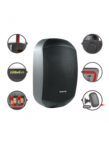Biamp Apart MASK6CT Altavoz de 2 vías, 6.5” con soporte ClickMount - 1