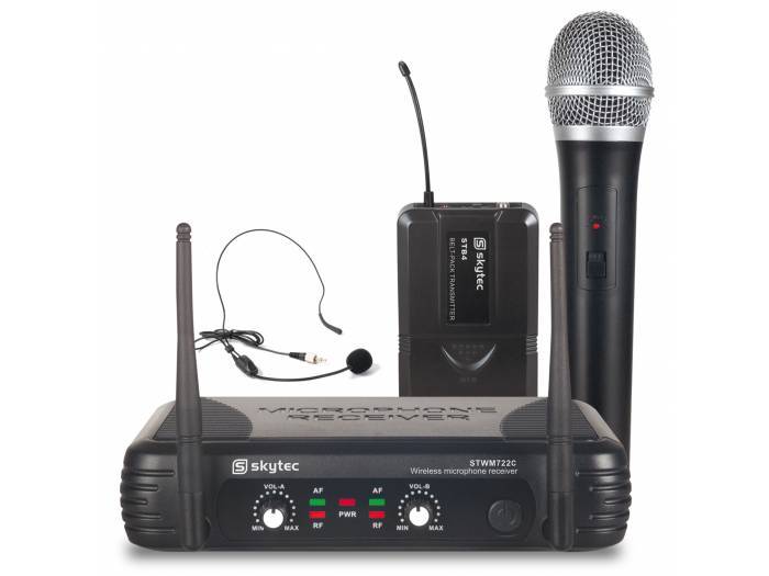 Skytec STWM722C micro UHF 2 canales combi div.
