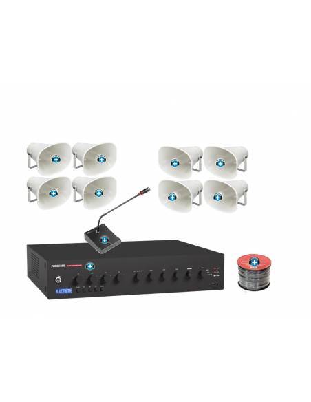 PACK DE MEGAFONIA EXTERIOR 8T- 240W de potencia
