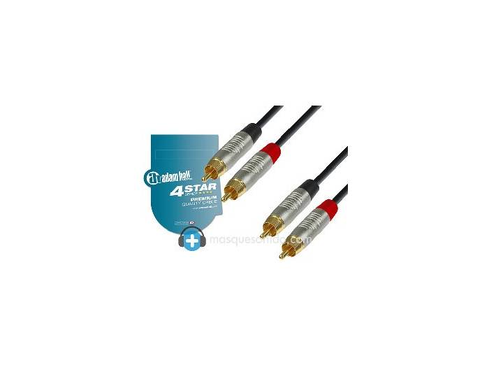 Adam Hall Cable de audio RCA a RCA con conector Rean - 6m - K4TCC0600 - 2