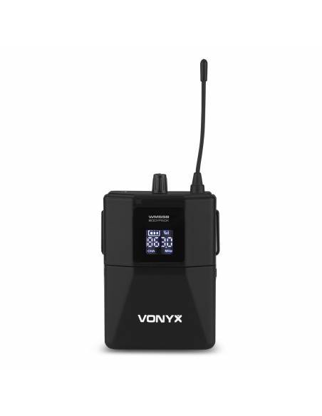 Vonyx WM55B Micrófono de petaca inalámbrico UHF plug-and-play  179202 - 13
