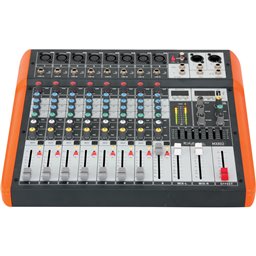 IBIS 8-CH MIXER USB/BT, +48V,1xAUX,1xEFFECT, 7-EQ MX802