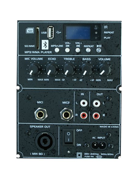 IBIS ACTIVE SPEAKER BOX 8”/20cm 300W WITH BLUETOOTH & USB/MP3 SLK8A-BT SLK8A-BT