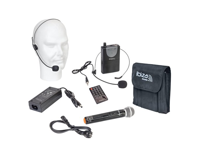 IBIS 12'' PORTABLE PA SYSTEM/2 VHF MIC/USB-MP3/VOX, BLUETOOTH PORT12VHF-MKII-TWS