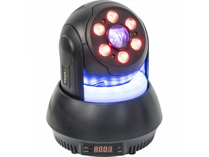 Ibiza Light STAR-WASH-BL Mini Móvil Cabeza Wash con Spot 30W - 7