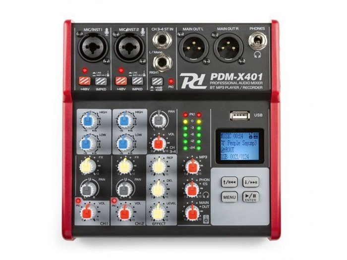 Power Dynamics PDM-X401 Mezclador Musical de estudio 4-Ch