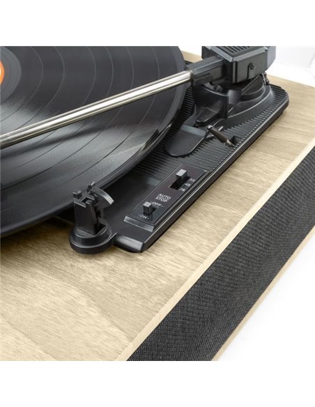 Fenton RP161LW Tocadiscos retro Bluetooth in/out - Altavoces integrados - Estéreo - Madera