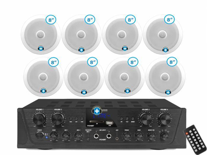 TAMPA 8X8 - HILO MUSICAL EN CASA  4 zonas - 8 altavoces techo 8 pulgadas