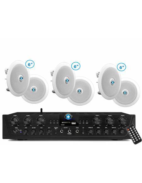 DALLAS 6X6 - HILO MUSICAL EN CASA  6 zonas - 6 altavoces techo 6 pulgadas