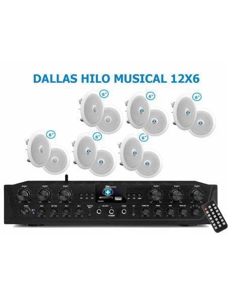 DALLAS 12X6 - HILO MUSICAL EN CASA  6 zonas - 12 altavoces techo 6 pulgadas - 2