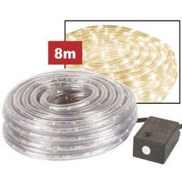MANGUERA LUMINOSA - 2 CANALES - 8m - TRANSPARENTE + CONECTOR IMPERMEABLE + CONTROLADOR  - 1