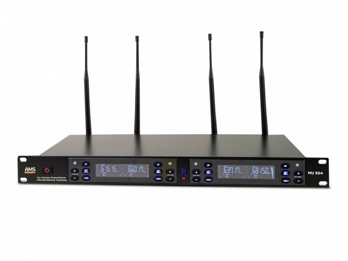AMS MU 504 + MM 204 Sistema de conferencia con 4 micrófonos de sobremesa. 180 canales. Sincronización IR - 2