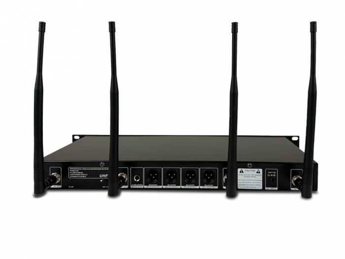 AMS MU 504 + MM 204 Sistema de conferencia con 4 micrófonos de sobremesa. 180 canales. Sincronización IR - 4