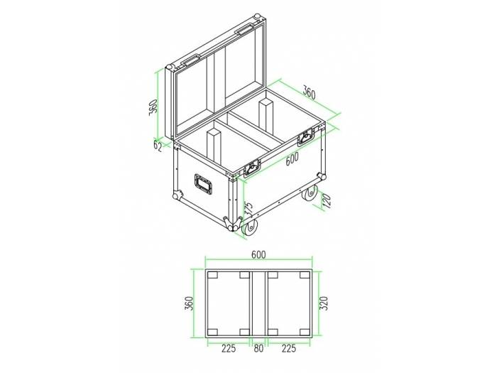 beamZ FC1912 Flightcase para 2x MHL1912  150123 - 2