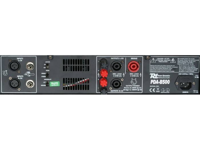 Power Dynamics PDA-B500 Amplificador Profesional - 4