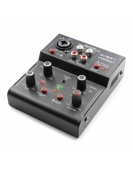 Vonyx VMM201 Mezclador 2 canales con USB Audio Interface  172640 - 3