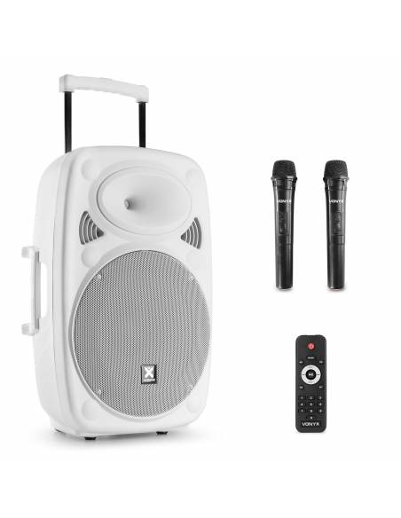 Vonyx Verve46 Altavoz autoamplificado portátil Bluetooth 1000W, Blanco - 14