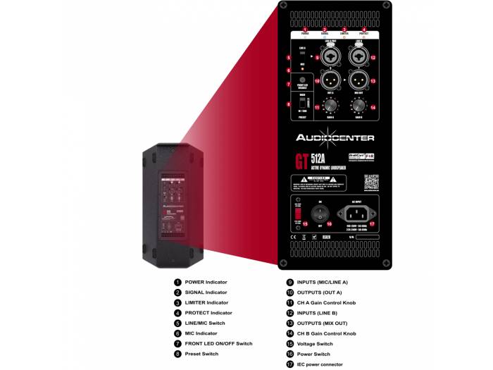 AUDIOCENTER GT-508A ALTAVOZ DSP ACTIVO 8 - 5