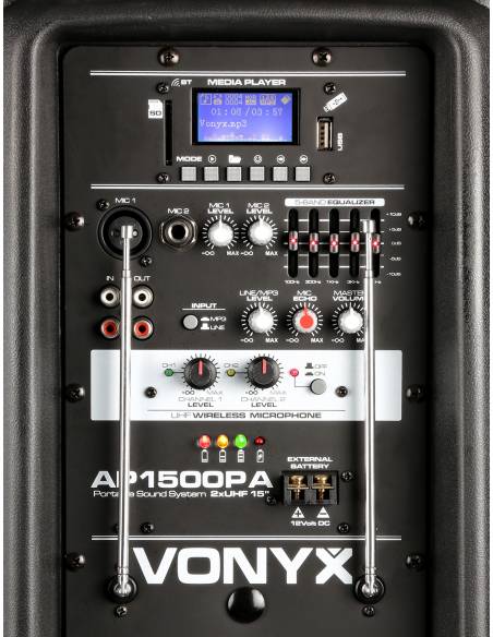 Vonyx AP1500PA Bafle Portatil 15" 170338 - 8