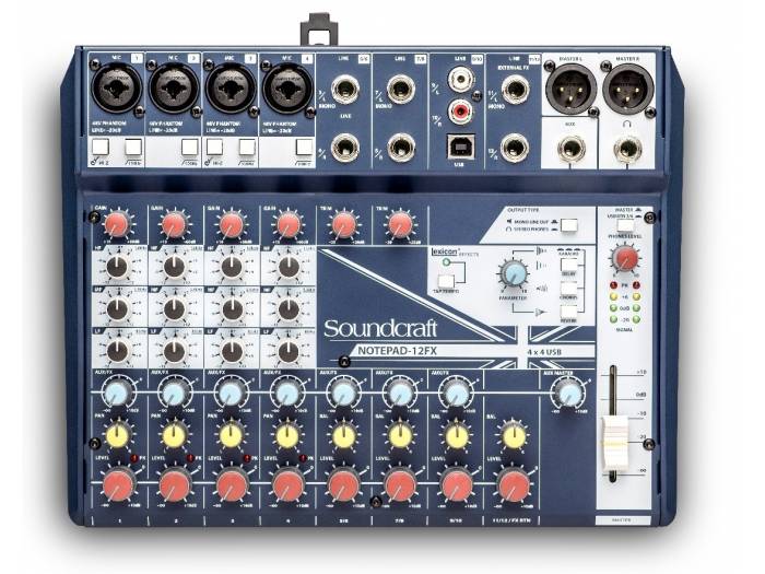 Soundcraft Notepad-12FX - Mesa de mezclas de 4 canales - 3