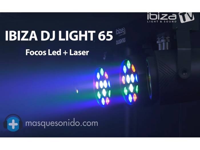 IBIZA LIGHT  DJ LIGHT 65 -Barra de luces 2 leds + 2 laser - 3