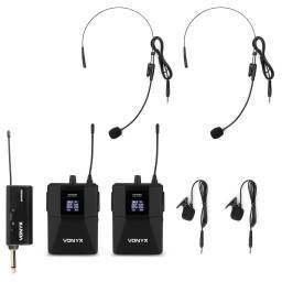 VONYX   WM552B Micrófono de petaca inalámbrico UHF dual plug-and-play - 1
