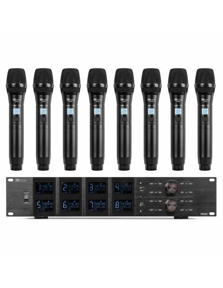 Power Dynamics   PD528 Set de micrófono inalámbrico UHF con 8 micrófonos de mano - 6
