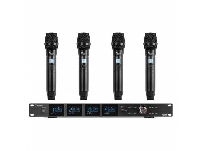 Power Dynamics PD524 Set de micrófono inalámbrico UHF con 4 micrófonos de mano - 1