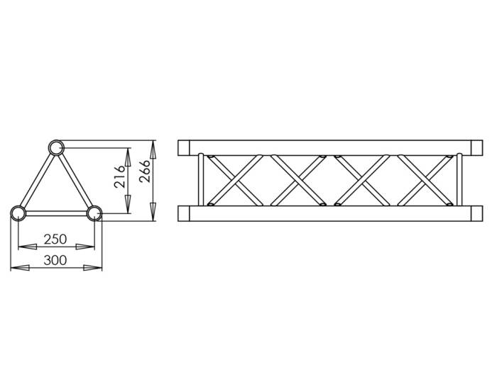 FANTEK FK30T Truss triangular 3 metros