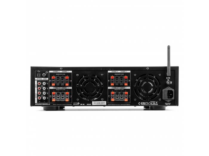 Power Dynamic PV280BT Amplificador de audio de 8 zonas 800W