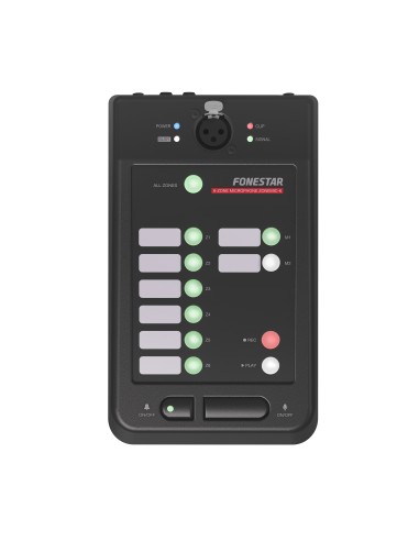 FONESTAR  ZONEMIC-6 Micrófono de zonas con mensajes grabados para sistema ZONE-6