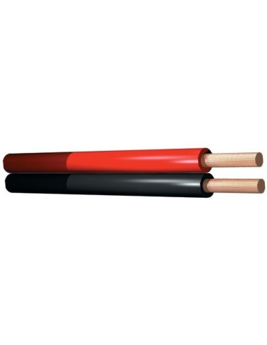 PD-Connex RX24 Cable paralelo 2 conductores, 2 x 2.5mm, 25A, Rojo/Negro, 100m