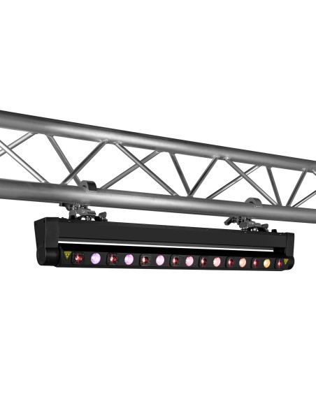 BeamZ Barra móvil Hyaden con 7 LED y 8 rayos láser