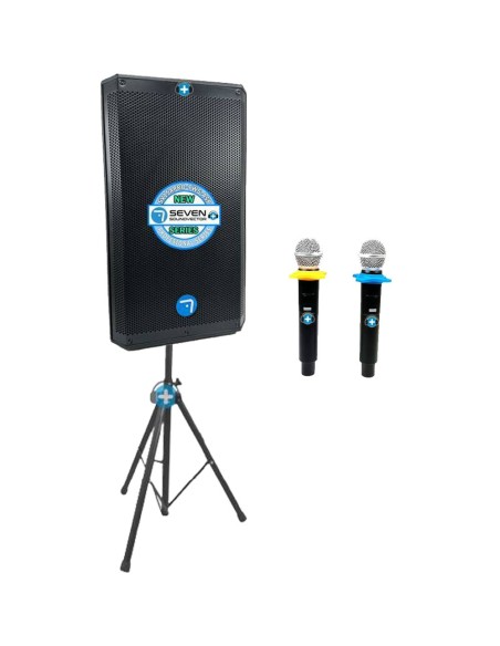 PACK SEVEN 15APRO-TWS-ASP  VOCALISTA CON 2 MICROFONOS INALAMBRICOS BASIC