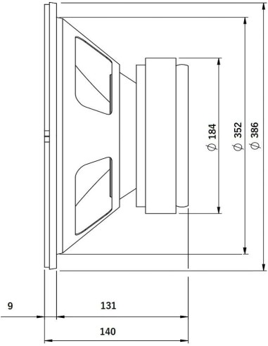 Seven SVG15HE/8 Woofer 15 Pulgadas Altavoz Profesional de Grave Medio-Grave 8 Ohm 400W AES 800W Programa
