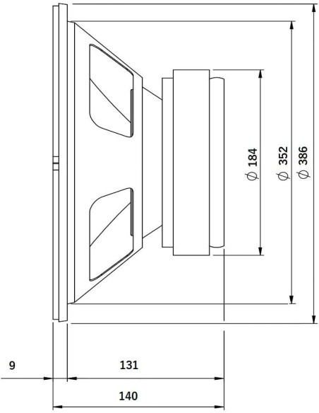 Seven SVG15HE/8 Woofer 15 Pulgadas Altavoz Profesional de Grave Medio-Grave 8 Ohm 400W AES 800W Programa