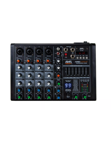 AMS JUMBO 6 DSP BT Mezclador de audio. 4 canales mono + 1 estéreo